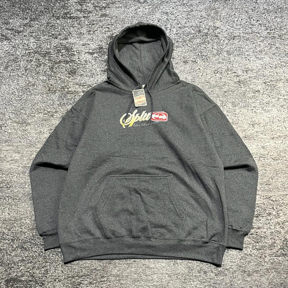 Split Skateboards Sweatshirt Hoodie Gray Large‎ Vintage Y2K 2000s Skater Grunge